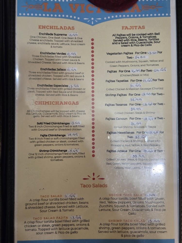 La Victoria Mexican Restaurant Menu image 4